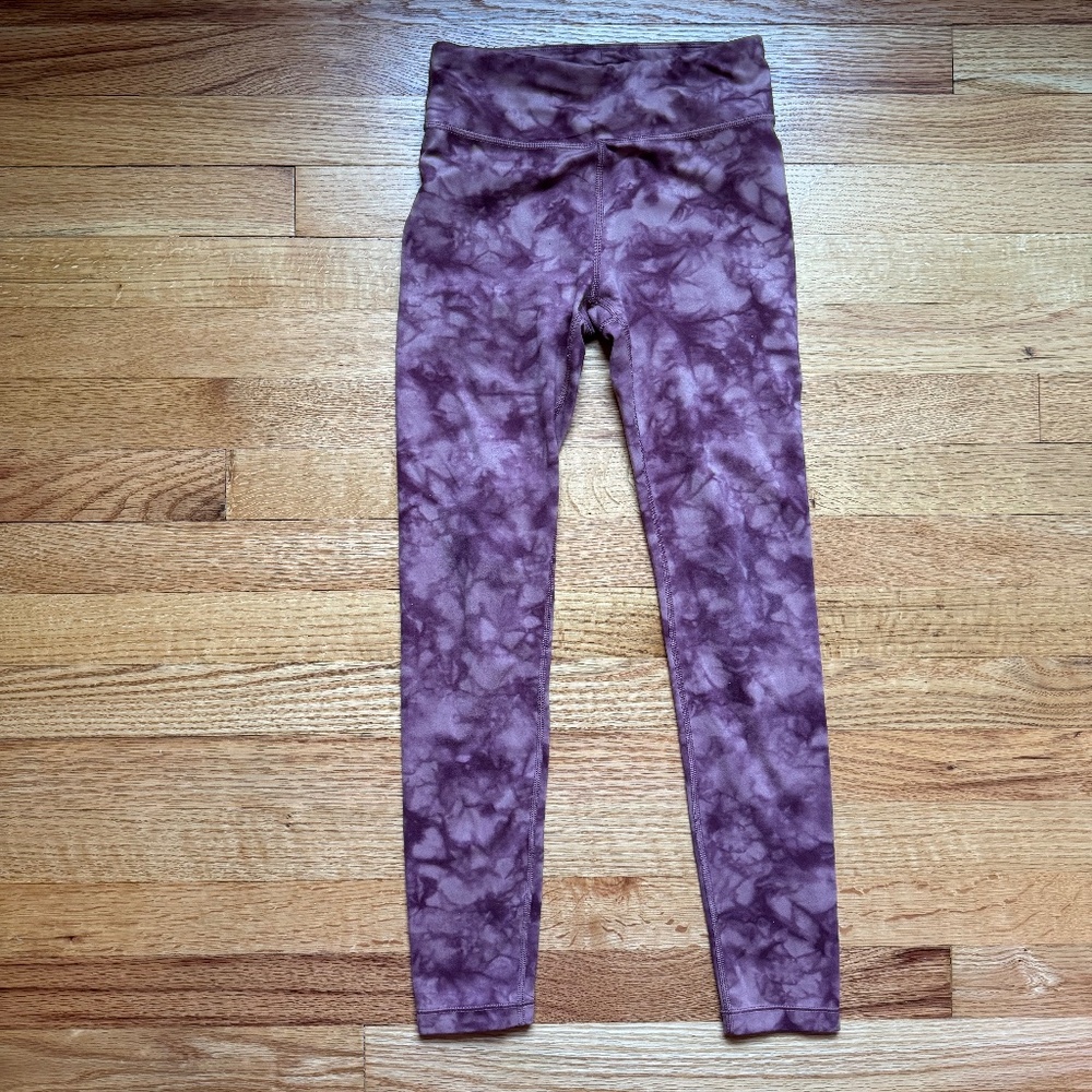 Athleta Girl's Tie-dye Legging, Mauve Rust Burgundy, Girl's M 8-10